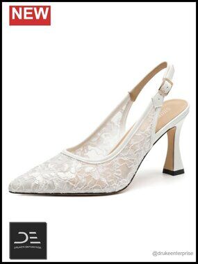 Slingback Pointed Toe Stiletto Pumps for Women 3.5 Inch Heel Formal Party